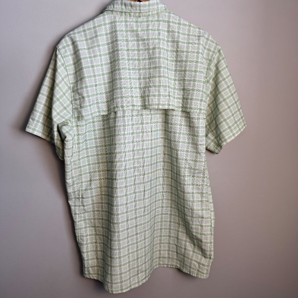 The North Face Men's XL Green Plaid Button Up Performance Shirt Hiking Fishing - Picture 7 of 16